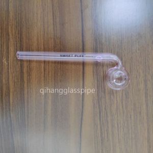 Buy cheap wholesale pink sweet puff glass pipe 12/14/15/16 cm for somking from wholesalers
