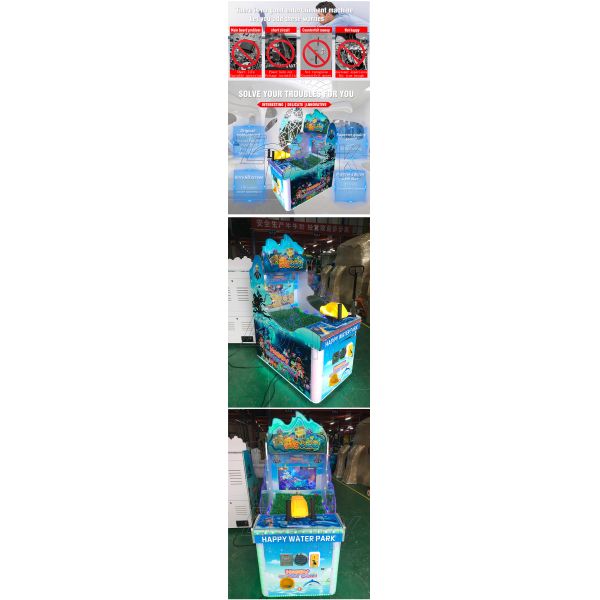 5 In 1 Water Shooting Arcade Machines With 22 Inch Screen Happy Water Park