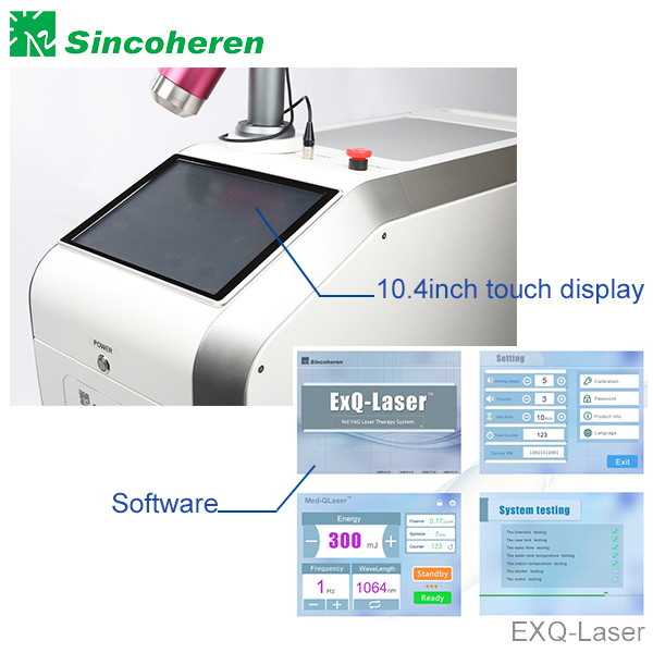 Q Switched Nd YAG Laser Pigmentation Removal Machine , YAG Laser Tattoo Removal
