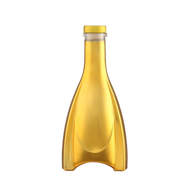 500ml Electrated Sparkling Wine Champagne Glass Bottle with Metal Labels by