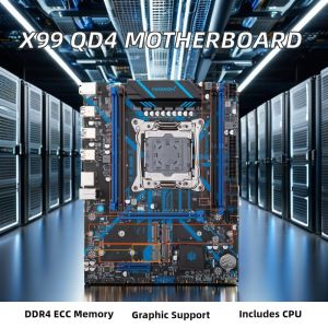 X99 QD4 Gaming Pc Motherboard LGA 2011-3 XEON Intel XEON E5 2667 V4 2*16G DDR4
