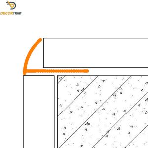 11mm Shiny Gold Metal Tile Trims Round Edge For Decoration Protection