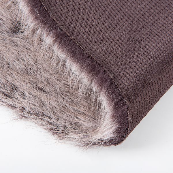 70-80mm Pile Length Acrylic Hair Tippy Dyeing Synthetic Fur Fabric for Winter Coat