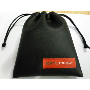 Silkscreen Biodegradable Drawstring Pouch Bags Small Custom PU Leather Nanometer