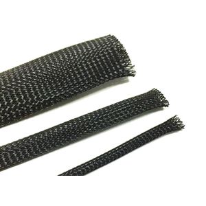 Electrical Braided Automotive Wire Sleeve , Expandable Cable Sleeving Pet
