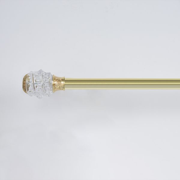 Buy 1-6M Curtain Rod Set Metal Aluminum Crystal Finials With Brackets Window Decoration at wholesale prices