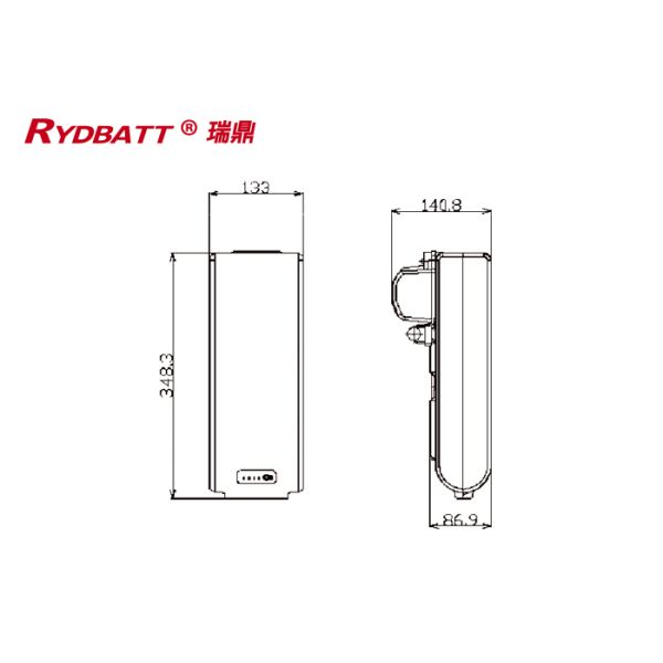 RYDBATT SKY-05(48V) Lithium Battery Pack Redar Li-18650-13S6P-48V 15.6Ah For Electric Bicycle Battery