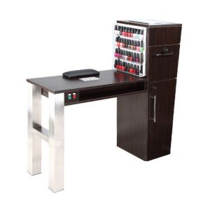 China Mobile Salon Manicure Tables With Vent And Fan / Wooden Manicure Table on sale