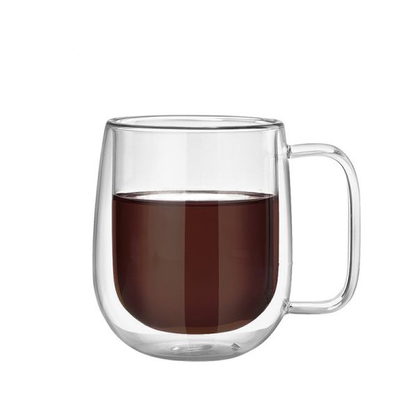 Buy Easy Hold Handle Insulated Espresso Cups , Borosilicate Glass Milk Cup at wholesale prices