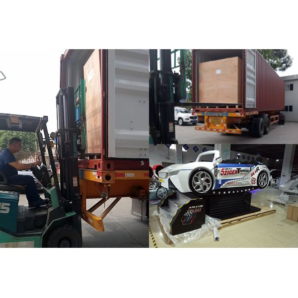 Special Effects Virtual Reality Cinema Family Multiplayer Blue White Galvanized Steel Frame