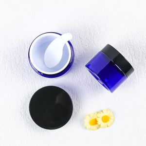 Transparent Round Wide-Mouth Plastic Cream Jar for Cosmetics Packaging with