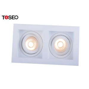 Square Anti Glare Downlights 185X100mm Adjustable Twin Head Downlight
