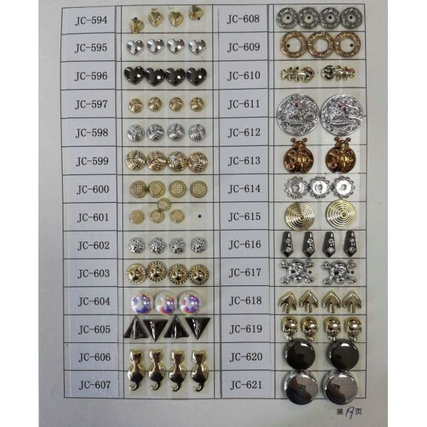 Wholesale ABS garment rivet with nail rhinestone decoration plastic ornament