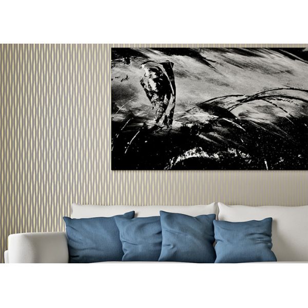 Nonwoven Lounge room Modern Striped Wallpaper Household Wet embossed Eco