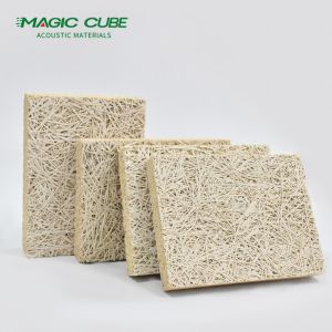China Manufacturer Construction material wool wood acoustic panels for Living Room Application