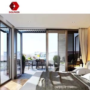 Sound / Heat Insulation Aluminium Folding Door Mechanism External Bifold