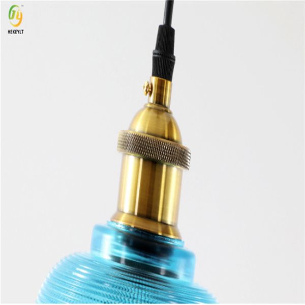E27 Glass Clear Modern Pendant Light For Residential