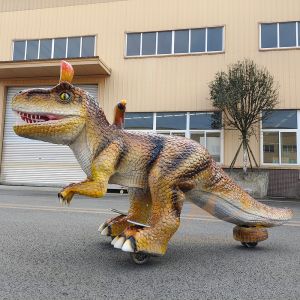 Animatronic Dinosaur Ride with Three Wheels Electric Dinosaur Scooter for Kids