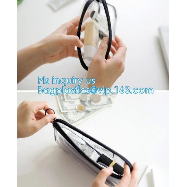 plastic slider zipper bags for clothing packaging, Poly Plastic Flat Garment Zipper Packaging Slider Bag, transparent ca