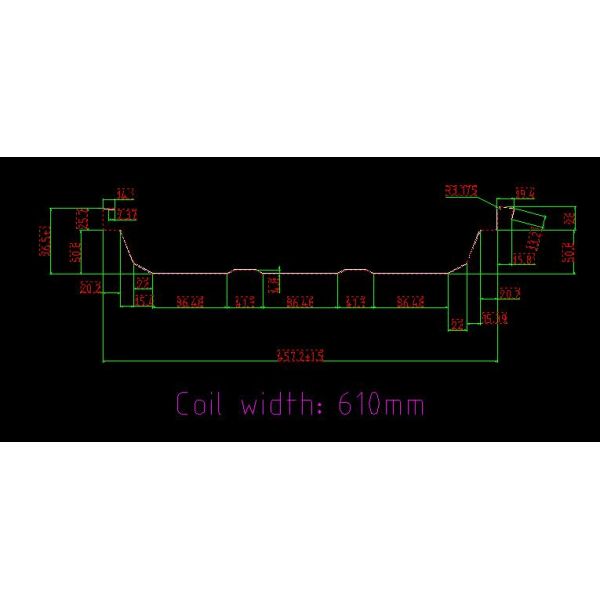 Standing Seam Metal Roofing Profile Roll Forming Machine With 20GP Container