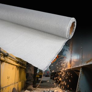 China Insulating Splash Proof PU Coated Fiberglass Fabric with Multiple Width Options for Welding Blankets on sale
