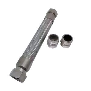 Galvanized Steel Braided Flex Hose Threaded Connection Of Flexible Hoses