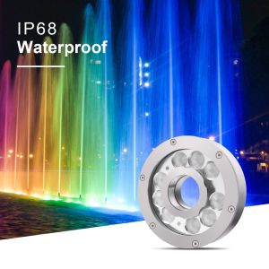 LED Fountain Lights IP68 Structure Waterproof RGB Color Change External Control