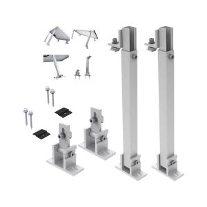 60M/s Wind Load Adjustable Aluminum Solar Panel Mounting Bracket for Small Panel