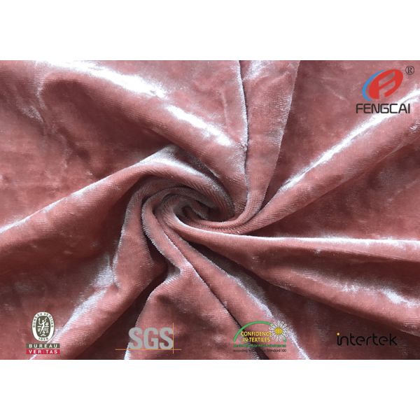 Buy Warm Shiny Polyester Spandex Velvet Fabric Stretch Knitted Fleece Fabric at wholesale prices