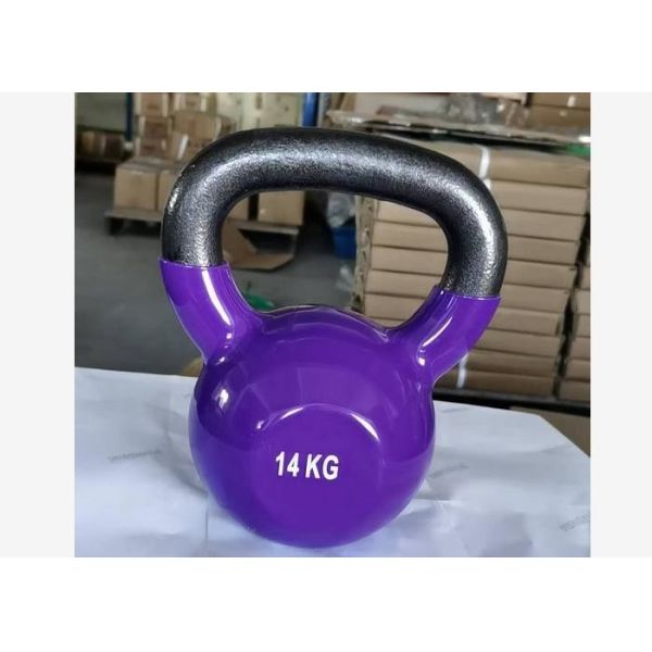 Buy Purple Gym Equipment Accessories 14kg Vinyl Kettlebell at wholesale prices
