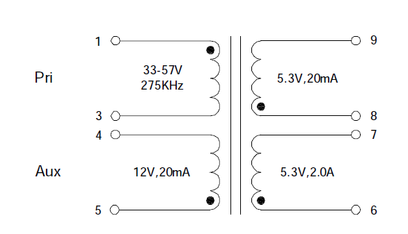 Turns Ratio Signal SMPS Flyback Transformer EP-423SG 95uH Inductance With RoHS Approval