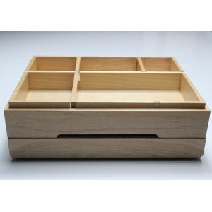 Pine Starage Wooden Tea Bag Box Custom Made With Up And Bottom Lid