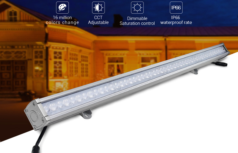 Outdoor RGB LED Wall Washer 24W DMX512 RF Remote Smart Phone App Controlled