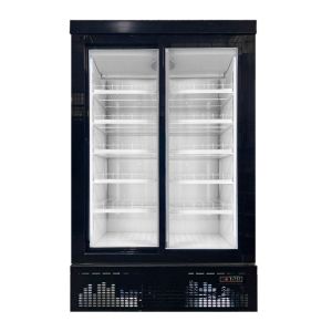 High Efficient Shop Sliding Door Frozen Food Display Freezer Built In System