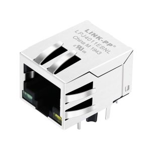 HR913129C Single Port RJ45 Connector with Integrated Magnetics