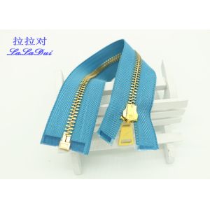 Y Type Teeth Double Open Ended Zips , 12 Inch Heavy Duty Leather Jacket Zippers