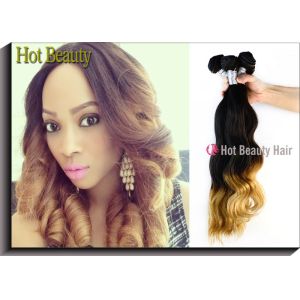 Ombre Colored Human Hair Bundles Body Wave Two Tone Color No Synthetic Hair
