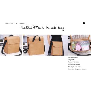 Quality ECO-Friendly washable kraft paper cool bag, lunch bag for sale