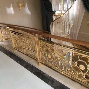 Laser Cut Metal Stair Railing Oxidation Stainless Steel Step Railing