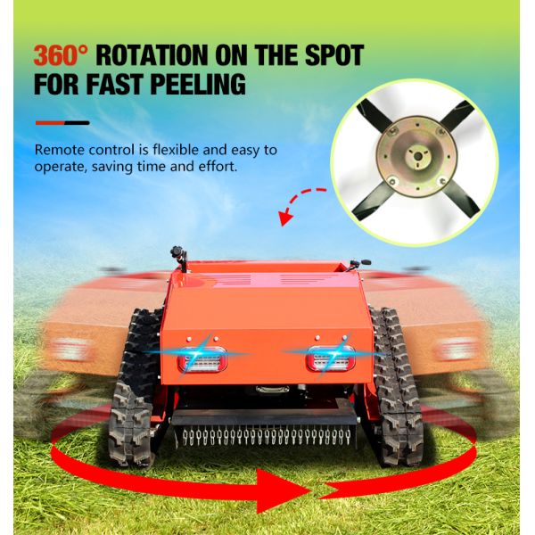 Gasoline Crawler Robot Lawn Mower Self Propelled Remote Control Walking Tractor Garden Grass Cutting Machine
