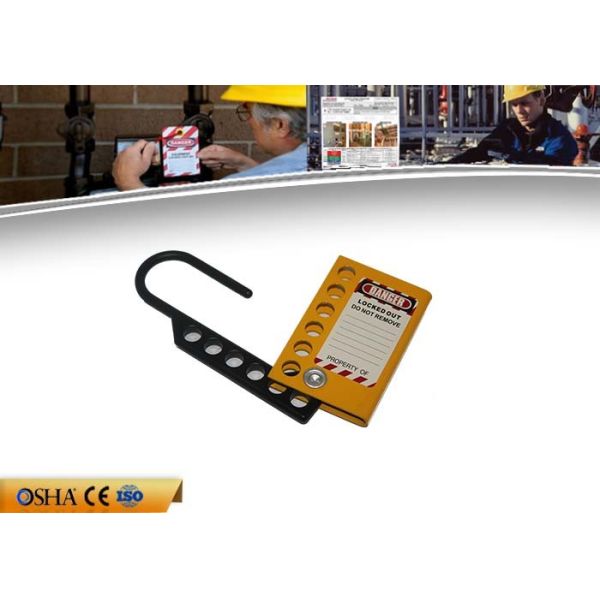 50 * 116 Mm Aluminum Lockout Tagout Hasp 6pcs Padlocks Shackle Thick 5 Mm