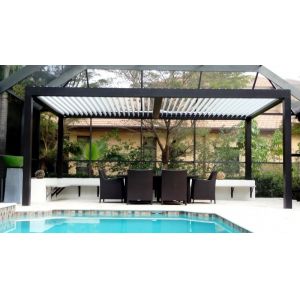 China Powder Coated 202mm Aerofoil IP67 Aluminum Pergola on sale