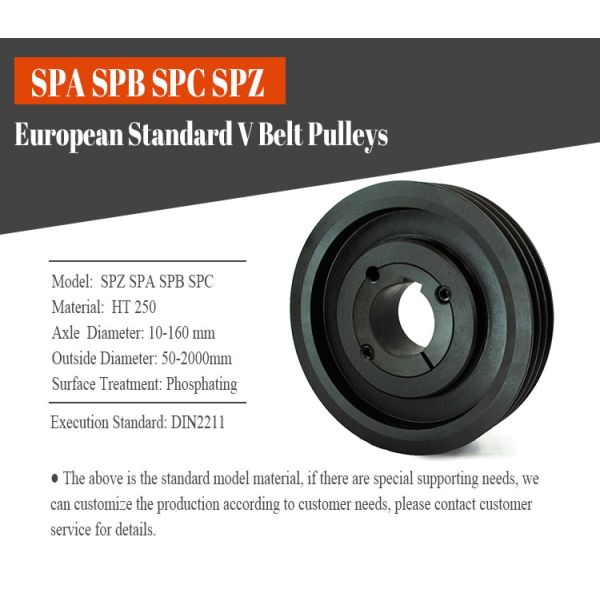 Standard Bore Cast Iron V Belt Pulley with Static and Dynamic Balance SPZ SPA SPB SPC