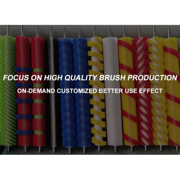 Cylindrical Nylon Industrial Roller Brush For Conveyor Belt Cleaning