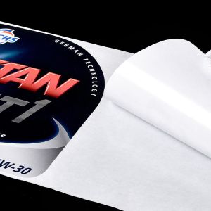 CMYK Custom Gold Embossed Metallic Stickers