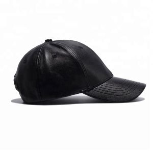Pu Leather Curved Sports Dad Hats Unisex Customized Size / Color / Design