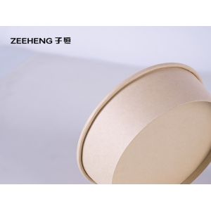 Lunch Disposable Compostable Paper Food Container Salad Bowls With Lids 25oz