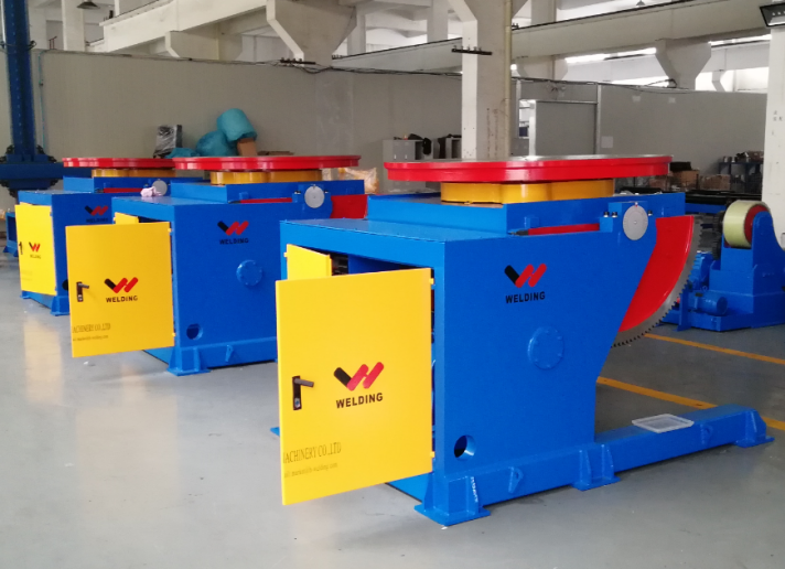 HB Series Elevating Welding Positioner 300Kg 600Kg Tilting Rotation For Work Piece