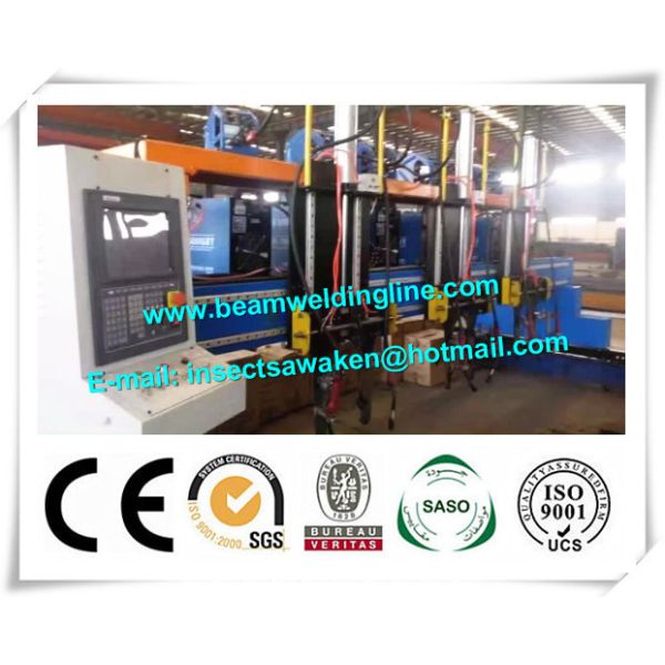 Buy H beam welding line for steel bridge , Steel construction bridge rib assembling and welding machine at wholesale prices