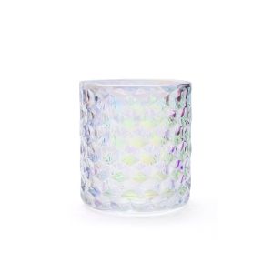 SGS Textured Three Dimensional Glass Candle Holder